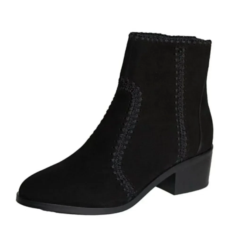 Chelsea & Violet Black Suede Lucy Boots Size 9.5 M
